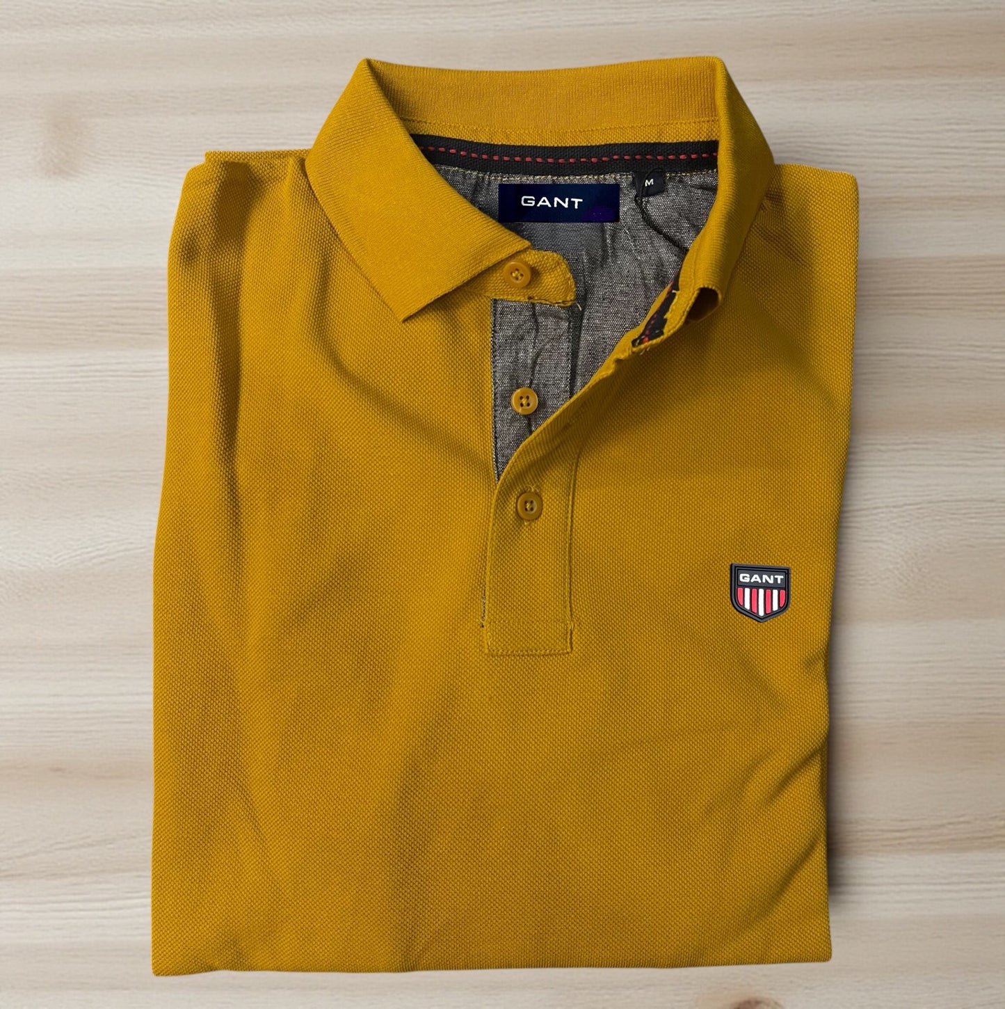 ΜΑΚΡΥΜΑΝΙΚΗ ΜΠΛΟΥΖΑ ΠΙΚΕ GANT ΜΕ ΓΙΑΚΑ LIGHT CAMEL