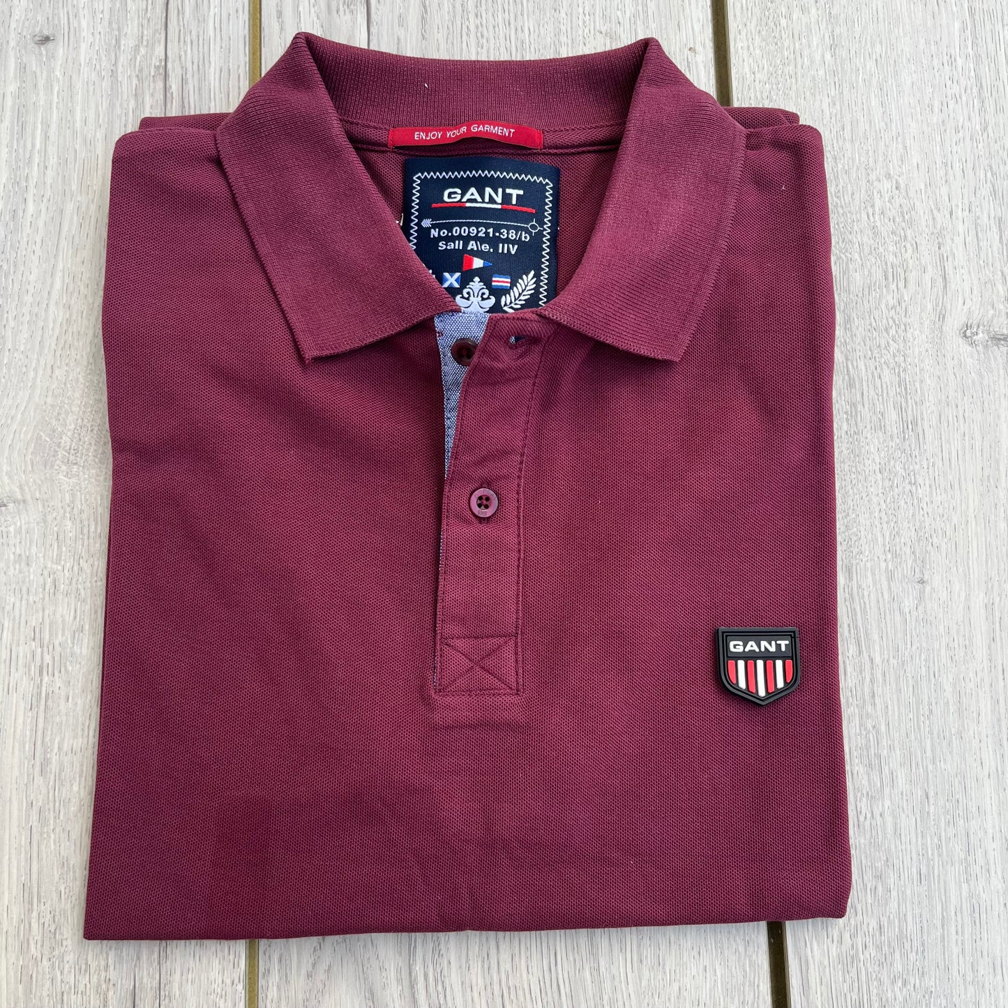 ΜΑΚΡΥΜΑΝΙΚΗ ΜΠΛΟΥΖΑ ΠΙΚΕ GANT ΜΕ ΓΙΑΚΑ ΜΠΟΡΝΤΟ