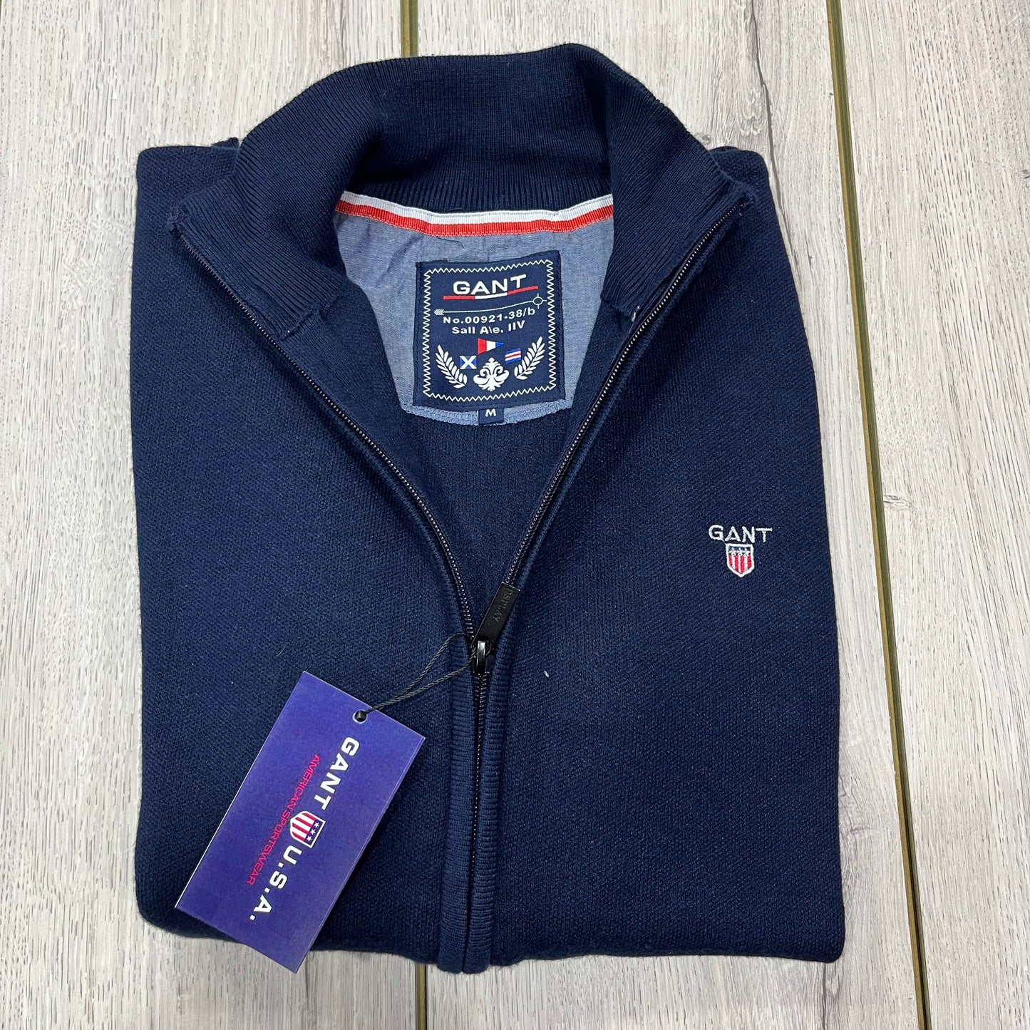 ΠΛΕΚΤΗ ΖΑΚΕΤΑ GANT NAVY BLUE