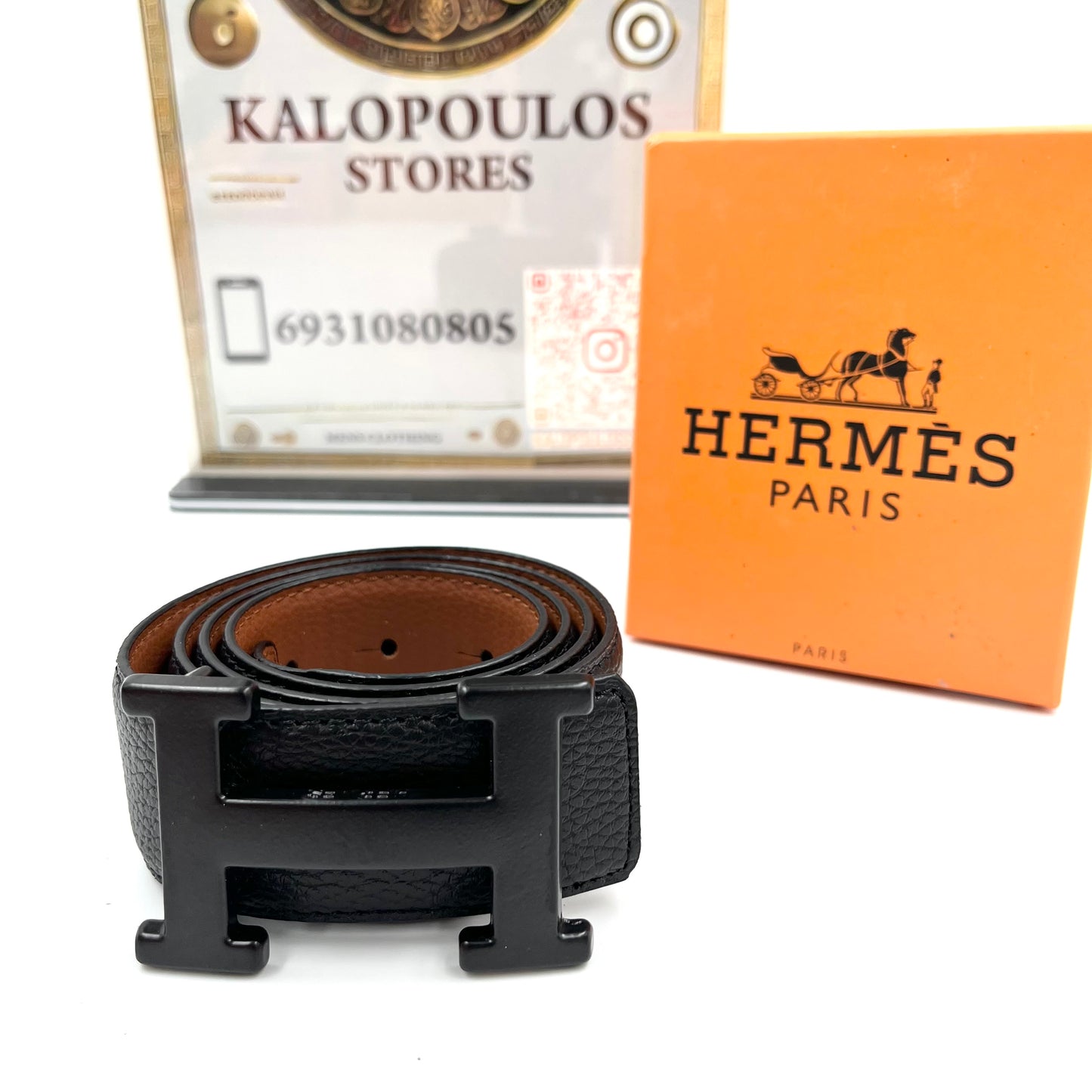 ΔΕΡΜΑΤΙΝΗ ΖΩΝΗ HERMES TOTAL BLACK