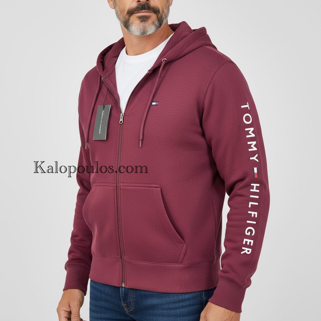 ΖΑΚΕΤΑ ΦΟΥΤΕΡ HOODIE TOMMY ΜΠΟΡΝΤΟ