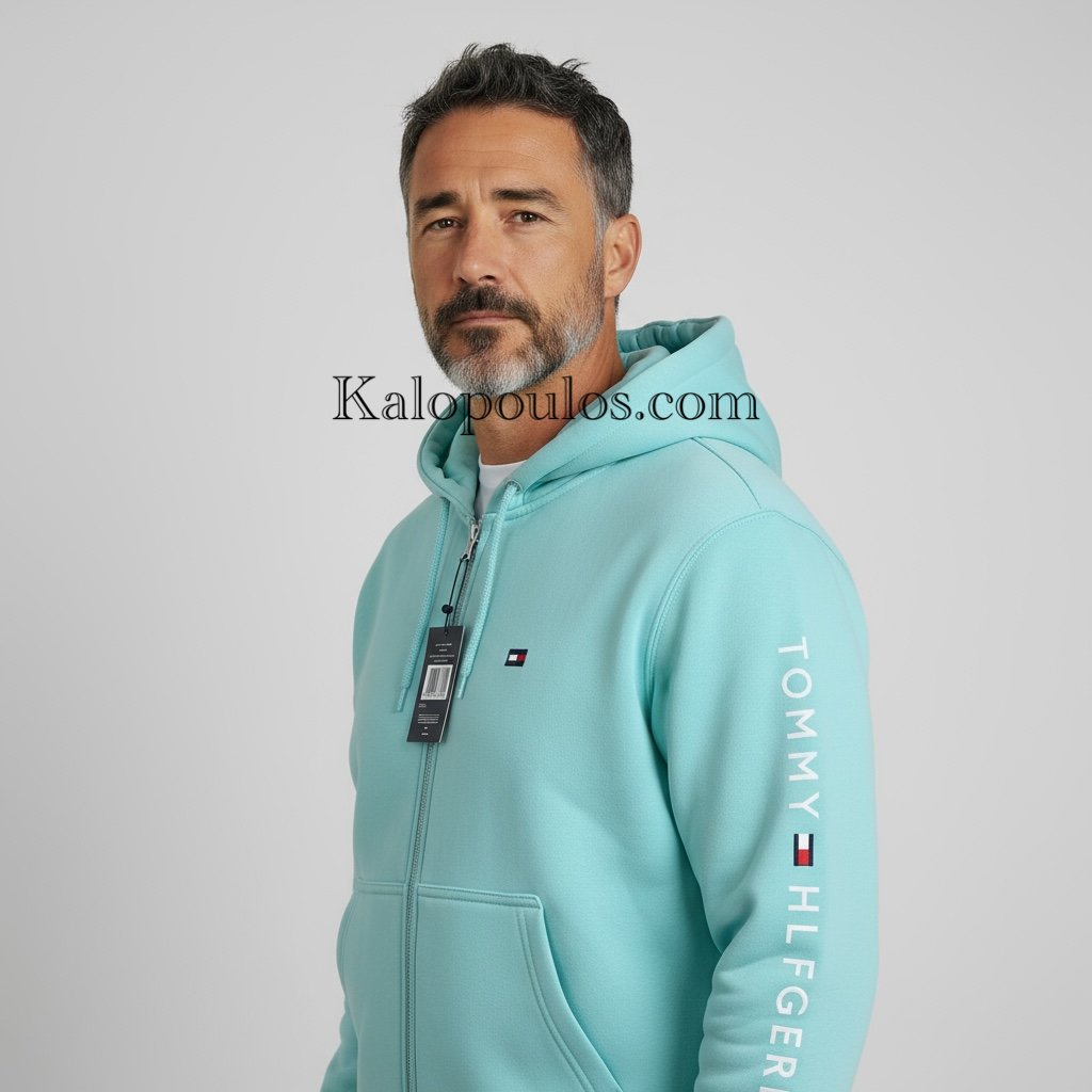 ΖΑΚΕΤΑ ΦΟΥΤΕΡ HOODIE TOMMY MINT