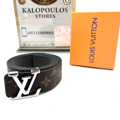 ΔΕΡΜΑΤΙΝΗ ΖΩΝΗ LV  BROWN SILVER MONOGRAM