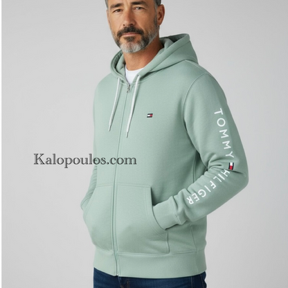 ΖΑΚΕΤΑ ΦΟΥΤΕΡ HOODIE TOMMY LIGHT KHAKI