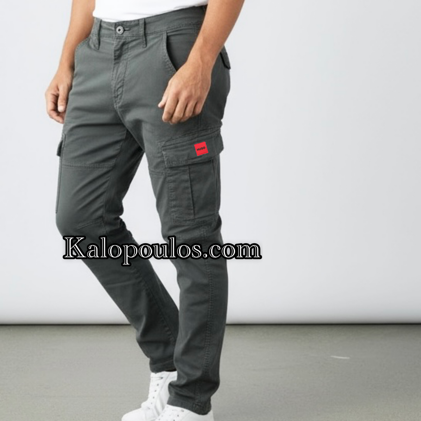 CARGO ΠΑΝΤΕΛΟΝΙ ΧΩΡΙΣ ΛΑΣΤΙΧΟ HUGO BOSS ΓΚΡΙ