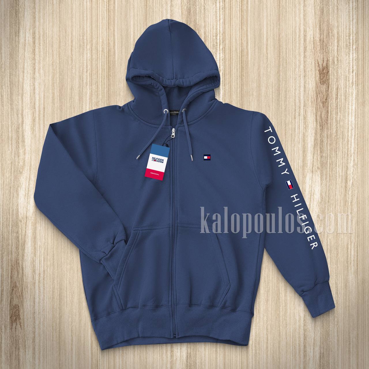 ΖΑΚΕΤΑ ΦΟΥΤΕΡ HOODIE TOMMY ΜΠΛΕ ΣΚΟΥΡΟ