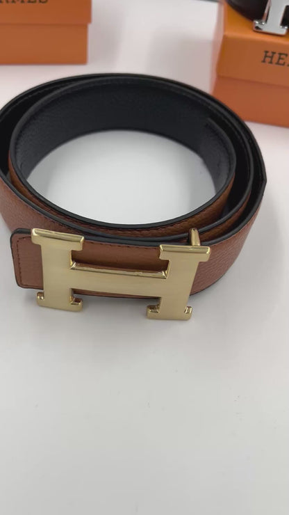 ΔΕΡΜΑΤΙΝΗ ΖΩΝΗ HERMES BROWN BLACK